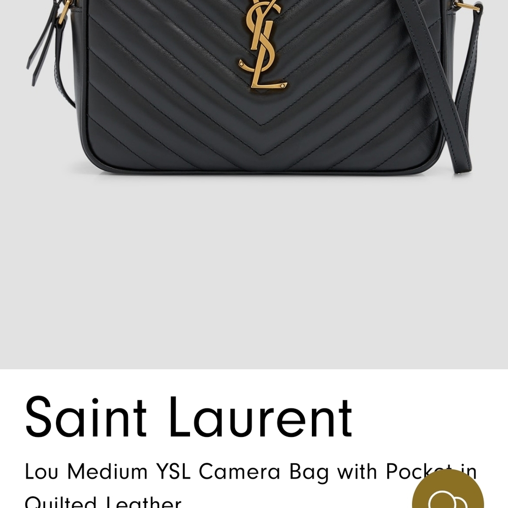 Saint Laurent Black Quilted Crossbody Bag